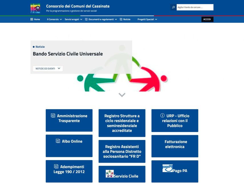 Un nuovo sito per il Consorzio dei Servizi Sociali del Cassinate
