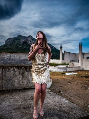 Giorgia in the factory